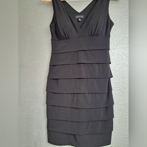 Enfocus Petite Black Tiered Dress  Size 4P